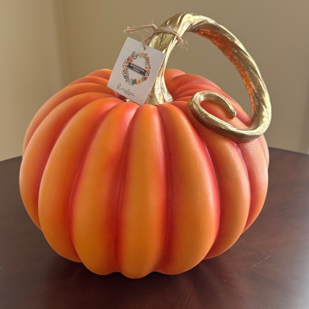 Orange and Gold Decorative Pumpkin